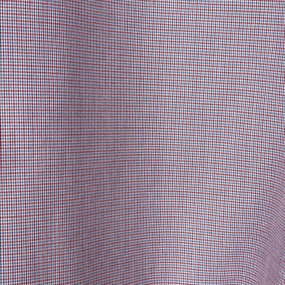 Eton Red Blue Checkered Button Down Dress Shirt Men's 40/15.75 - Picture 3 of 10